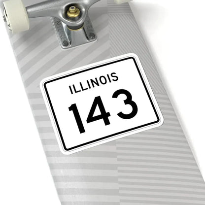 Illinois 143 (Illinois) (Road Sign) STICKER Vinyl Kiss-Cut Decal - The Sticker Space