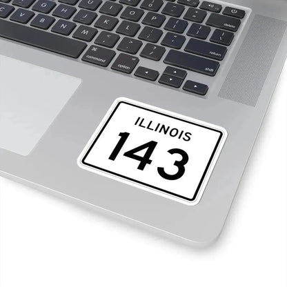 Illinois 143 (Illinois) (Road Sign) STICKER Vinyl Kiss-Cut Decal - The Sticker Space