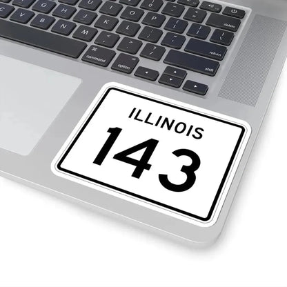 Illinois 143 (Illinois) (Road Sign) STICKER Vinyl Kiss-Cut Decal - The Sticker Space