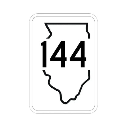 Illinois 144 1950 (Illinois) (Road Sign) STICKER Vinyl Kiss-Cut Decal 6 Inch White - The Sticker Space