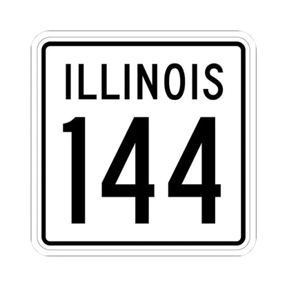 Illinois 144 1960 (Illinois) (Road Sign) STICKER Vinyl Kiss-Cut Decal 3 Inch White - The Sticker Space