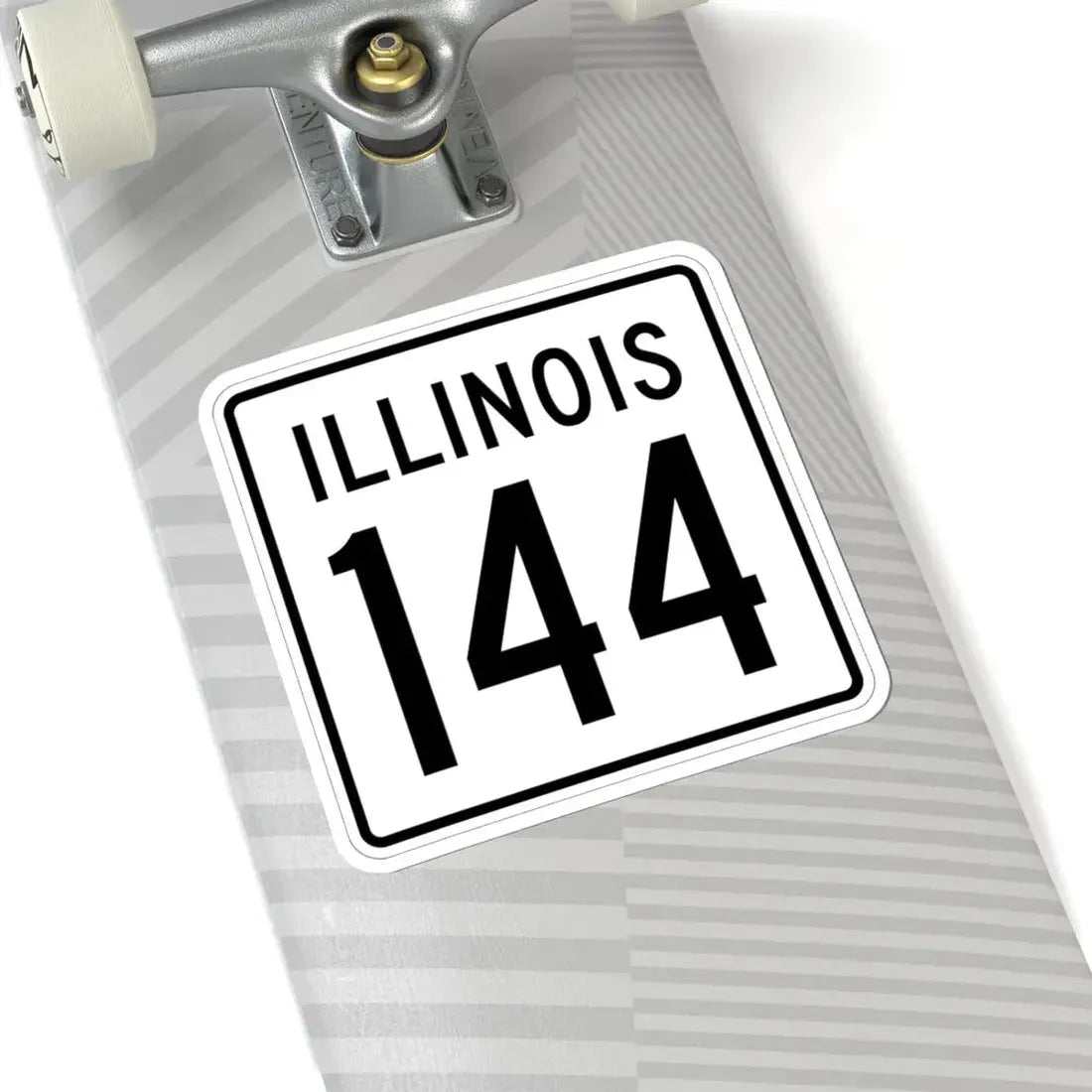 Illinois 144 1960 (Illinois) (Road Sign) STICKER Vinyl Kiss-Cut Decal - The Sticker Space