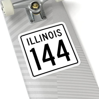 Illinois 144 1960 (Illinois) (Road Sign) STICKER Vinyl Kiss-Cut Decal - The Sticker Space