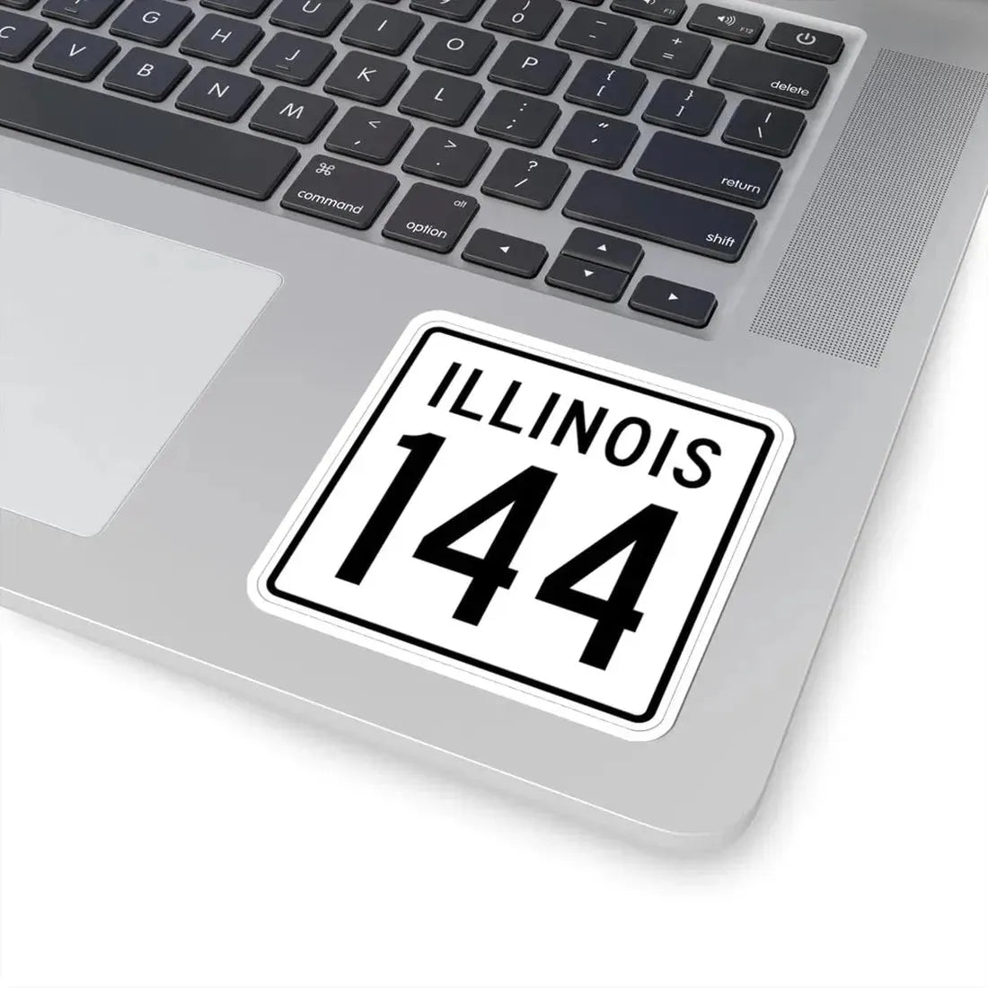 Illinois 144 1960 (Illinois) (Road Sign) STICKER Vinyl Kiss-Cut Decal - The Sticker Space