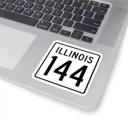 Illinois 144 1960 (Illinois) (Road Sign) STICKER Vinyl Kiss-Cut Decal - The Sticker Space
