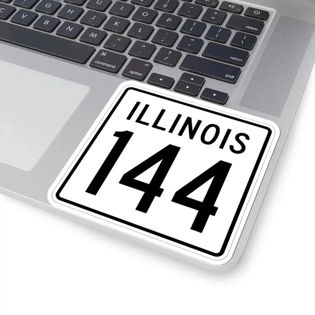 Illinois 144 1960 (Illinois) (Road Sign) STICKER Vinyl Kiss-Cut Decal - The Sticker Space
