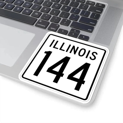Illinois 144 1960 (Illinois) (Road Sign) STICKER Vinyl Kiss-Cut Decal - The Sticker Space