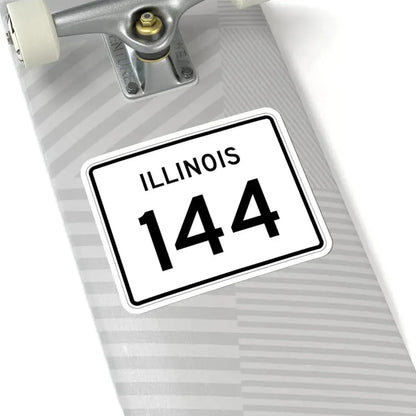 Illinois 144 (Illinois) (Road Sign) STICKER Vinyl Kiss-Cut Decal - The Sticker Space