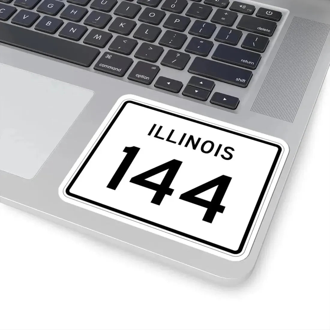 Illinois 144 (Illinois) (Road Sign) STICKER Vinyl Kiss-Cut Decal - The Sticker Space