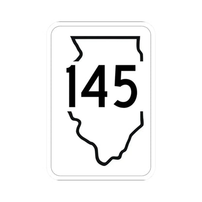 Illinois 145 1950 (Illinois) (Road Sign) STICKER Vinyl Kiss-Cut Decal 2 Inch White - The Sticker Space
