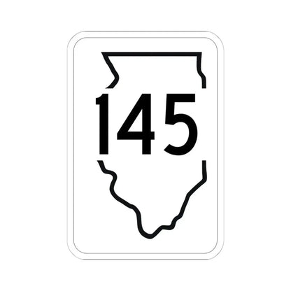 Illinois 145 1950 (Illinois) (Road Sign) STICKER Vinyl Kiss-Cut Decal 6 Inch White - The Sticker Space