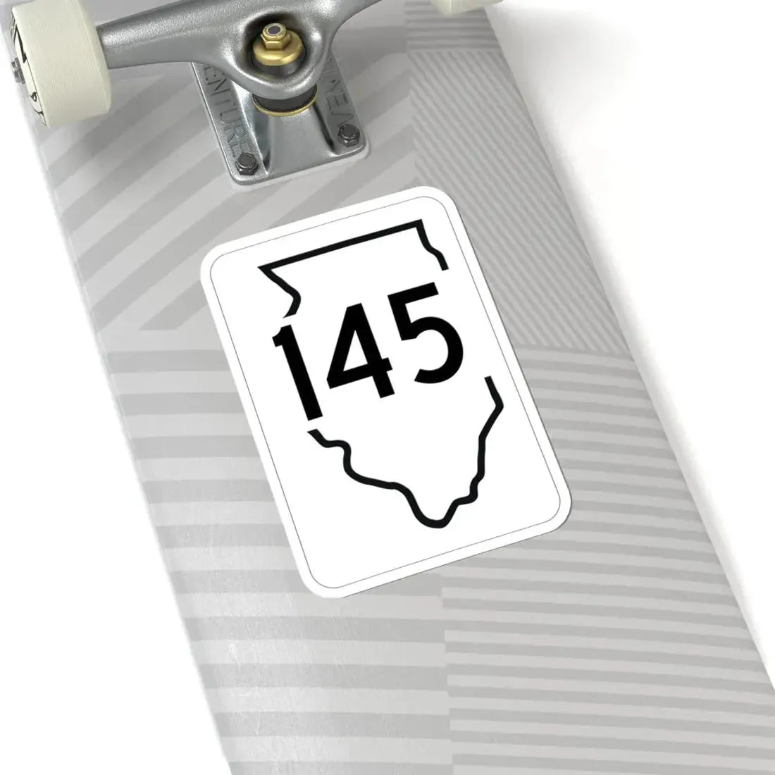 Illinois 145 1950 (Illinois) (Road Sign) STICKER Vinyl Kiss-Cut Decal - The Sticker Space