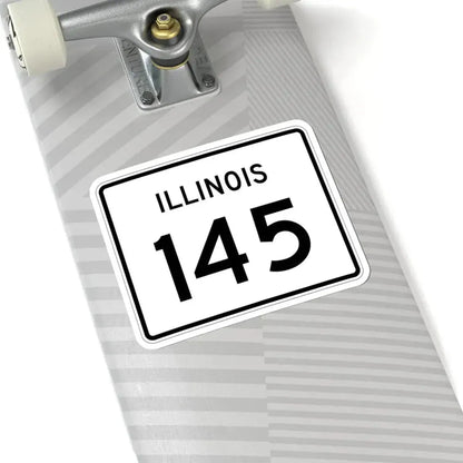 Illinois 145 (Illinois) (Road Sign) STICKER Vinyl Kiss-Cut Decal - The Sticker Space