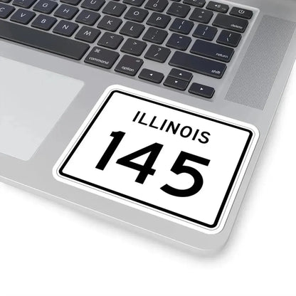 Illinois 145 (Illinois) (Road Sign) STICKER Vinyl Kiss-Cut Decal - The Sticker Space