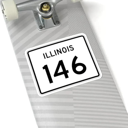 Illinois 146 (Illinois) (Road Sign) STICKER Vinyl Kiss-Cut Decal - The Sticker Space