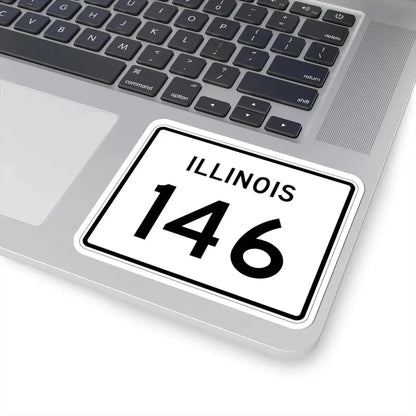 Illinois 146 (Illinois) (Road Sign) STICKER Vinyl Kiss-Cut Decal - The Sticker Space