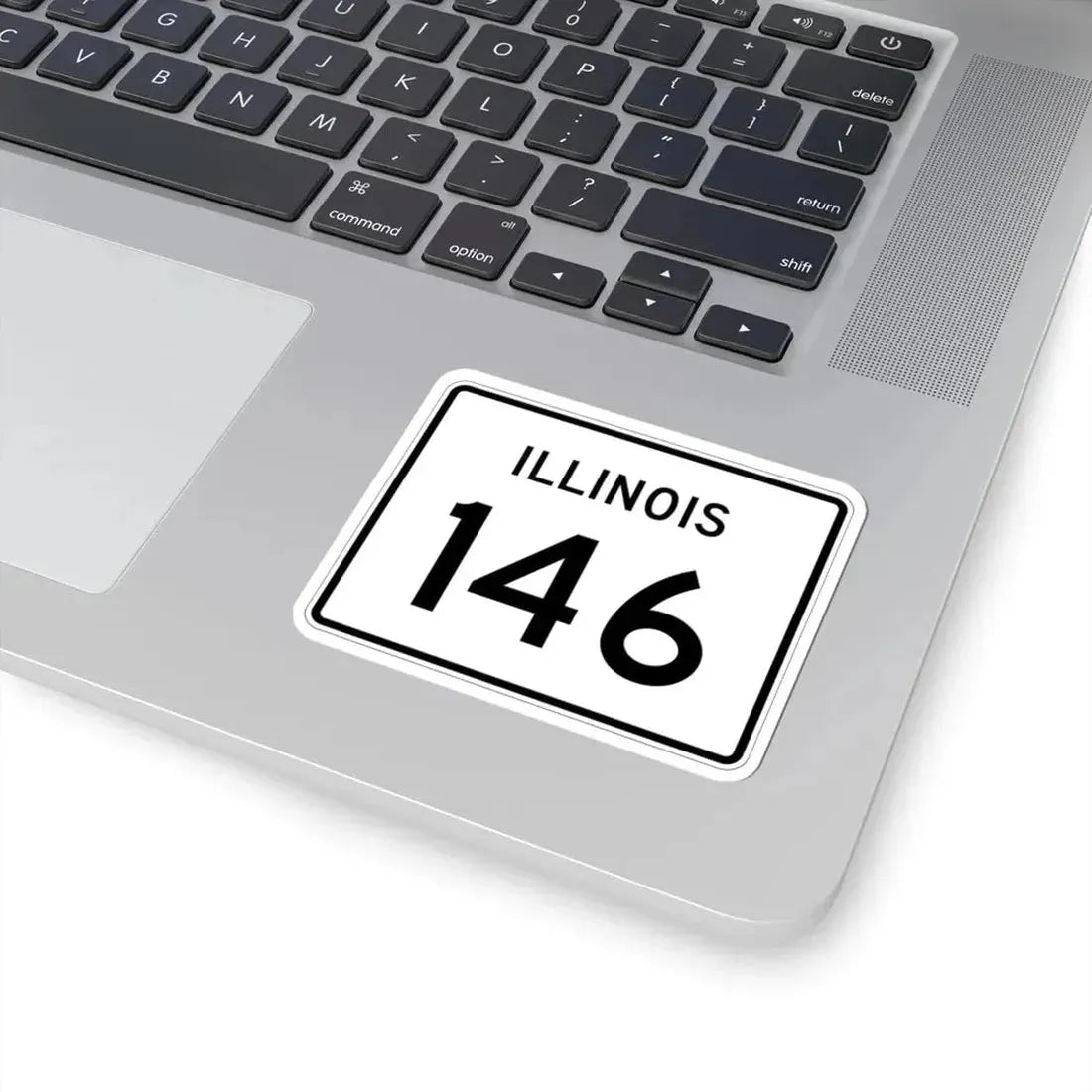 Illinois 146 (Illinois) (Road Sign) STICKER Vinyl Kiss-Cut Decal - The Sticker Space