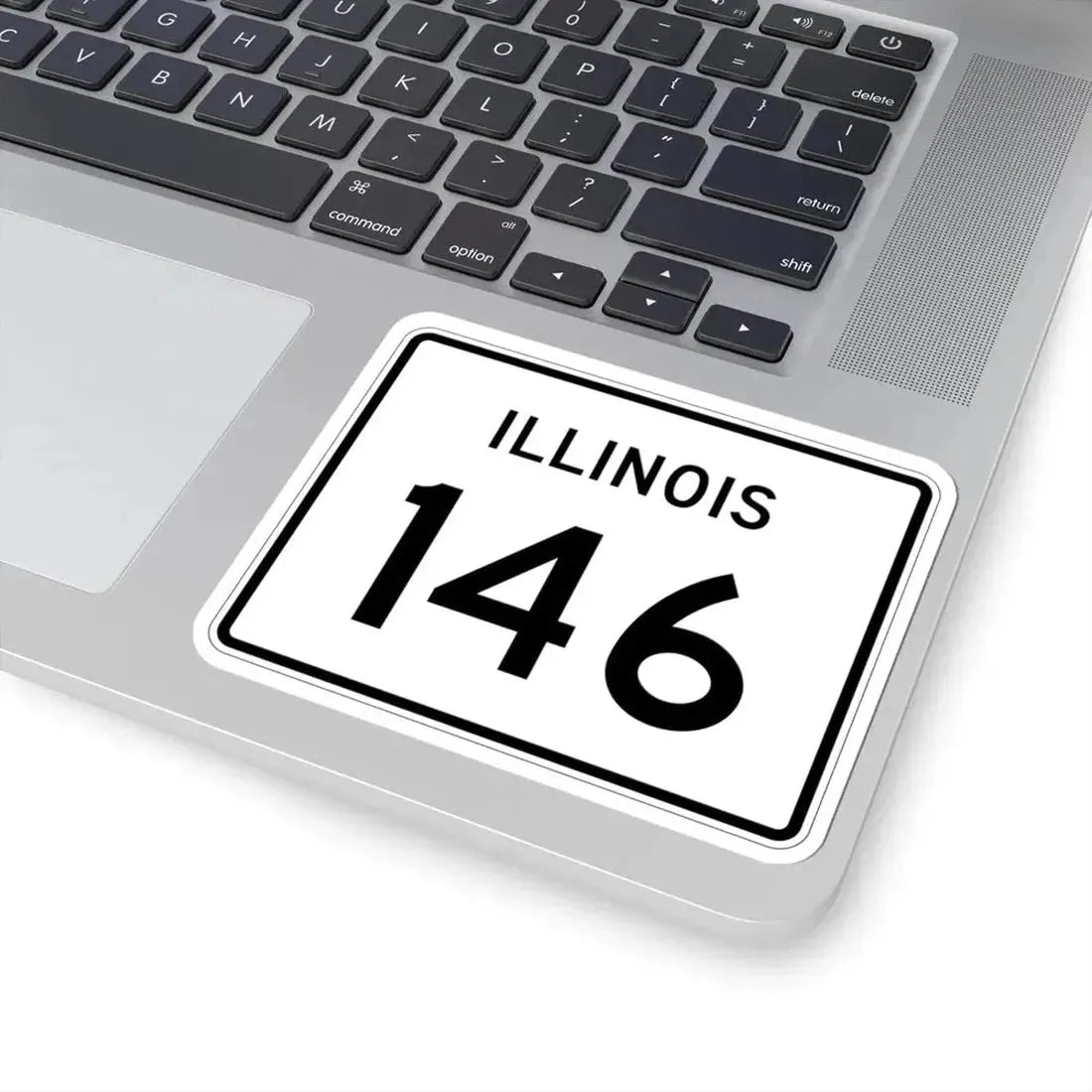 Illinois 146 (Illinois) (Road Sign) STICKER Vinyl Kiss-Cut Decal - The Sticker Space