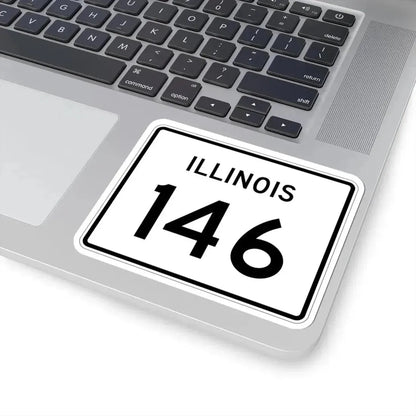 Illinois 146 (Illinois) (Road Sign) STICKER Vinyl Kiss-Cut Decal - The Sticker Space