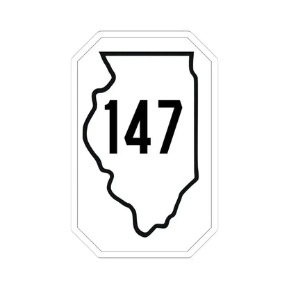 Illinois 147 1926 (Illinois) (Road Sign) STICKER Vinyl Kiss-Cut Decal 4 Inch White - The Sticker Space