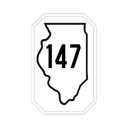 Illinois 147 1926 (Illinois) (Road Sign) STICKER Vinyl Kiss-Cut Decal 6 Inch White - The Sticker Space