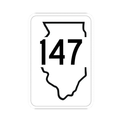 Illinois 147 1950 (Illinois) (Road Sign) STICKER Vinyl Kiss-Cut Decal 2 Inch White - The Sticker Space