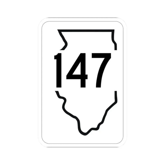 Illinois 147 1950 (Illinois) (Road Sign) STICKER Vinyl Kiss-Cut Decal 2 Inch White - The Sticker Space
