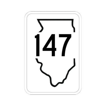 Illinois 147 1950 (Illinois) (Road Sign) STICKER Vinyl Kiss-Cut Decal 6 Inch White - The Sticker Space