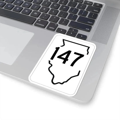 Illinois 147 1950 (Illinois) (Road Sign) STICKER Vinyl Kiss-Cut Decal - The Sticker Space