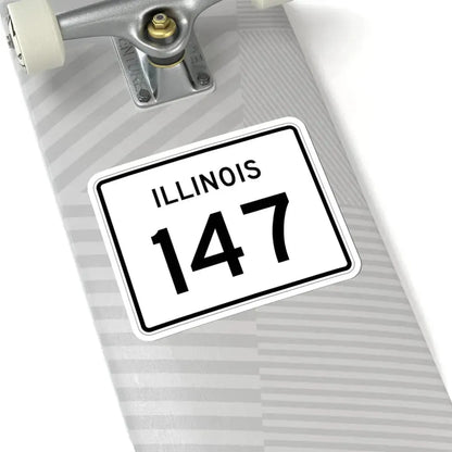 Illinois 147 (Illinois) (Road Sign) STICKER Vinyl Kiss-Cut Decal - The Sticker Space