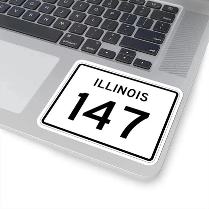 Illinois 147 (Illinois) (Road Sign) STICKER Vinyl Kiss-Cut Decal - The Sticker Space