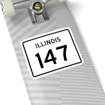 Illinois 147 (Illinois) (Road Sign) STICKER Vinyl Kiss-Cut Decal - The Sticker Space