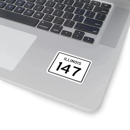 Illinois 147 (Illinois) (Road Sign) STICKER Vinyl Kiss-Cut Decal - The Sticker Space
