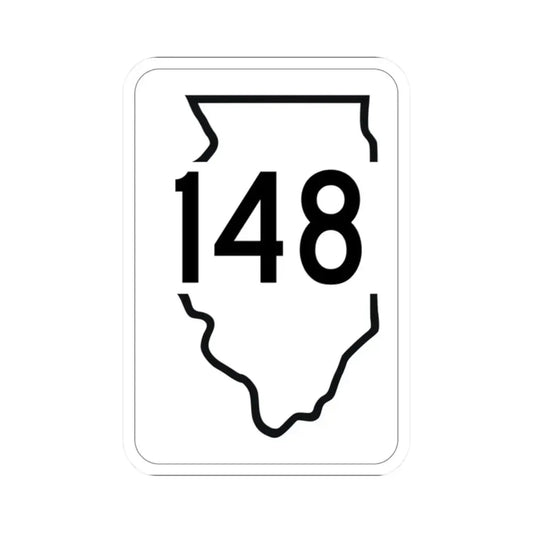 Illinois 148 1950 (Illinois) (Road Sign) STICKER Vinyl Kiss-Cut Decal 2 Inch White - The Sticker Space