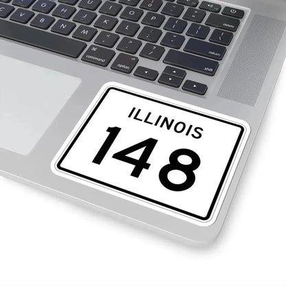 Illinois 148 (Illinois) (Road Sign) STICKER Vinyl Kiss-Cut Decal - The Sticker Space