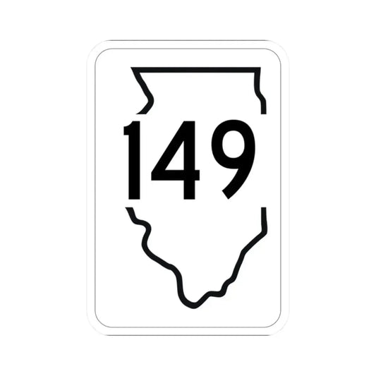 Illinois 149 1950 (Illinois) (Road Sign) STICKER Vinyl Kiss-Cut Decal 2 Inch White - The Sticker Space