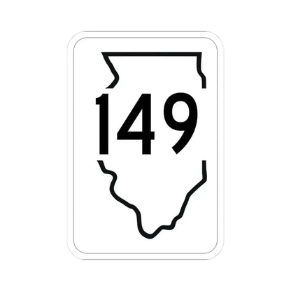 Illinois 149 1950 (Illinois) (Road Sign) STICKER Vinyl Kiss-Cut Decal 3 Inch White - The Sticker Space