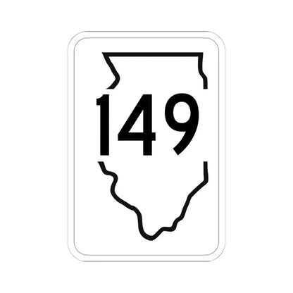 Illinois 149 1950 (Illinois) (Road Sign) STICKER Vinyl Kiss-Cut Decal 6 Inch White - The Sticker Space