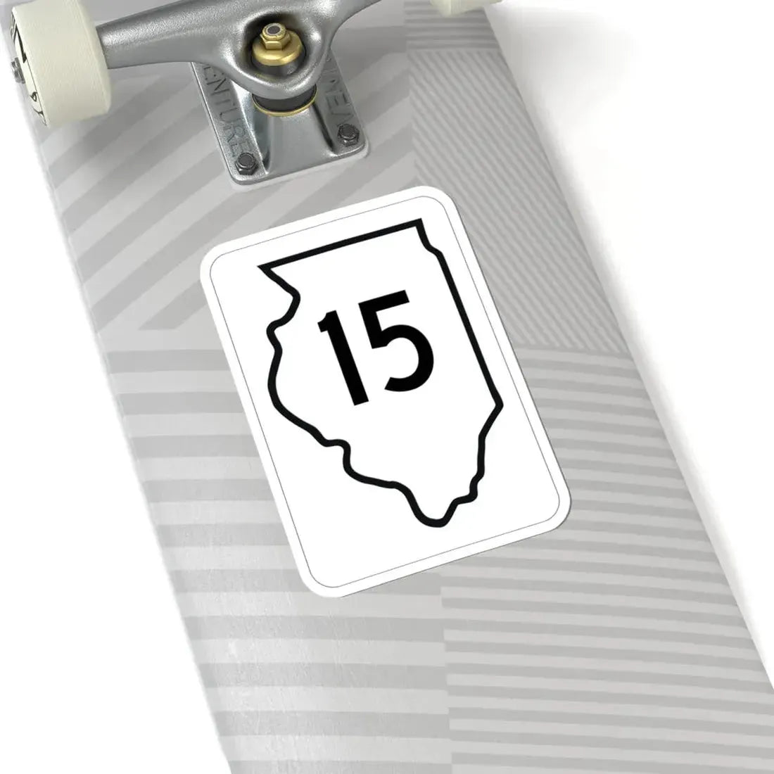 Illinois 15 1950 (Illinois) (Road Sign) STICKER Vinyl Kiss-Cut Decal - The Sticker Space