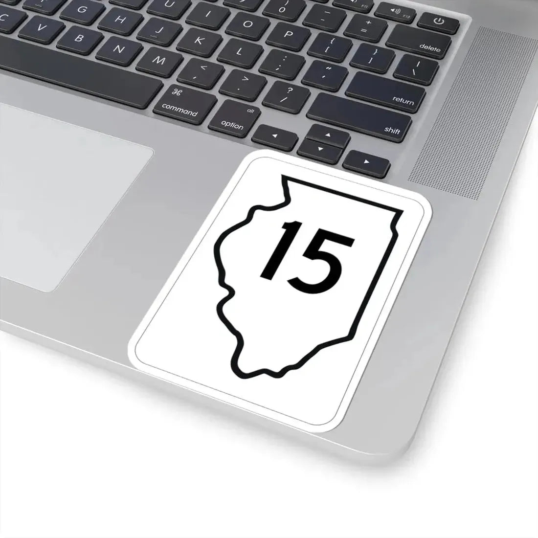 Illinois 15 1950 (Illinois) (Road Sign) STICKER Vinyl Kiss-Cut Decal - The Sticker Space