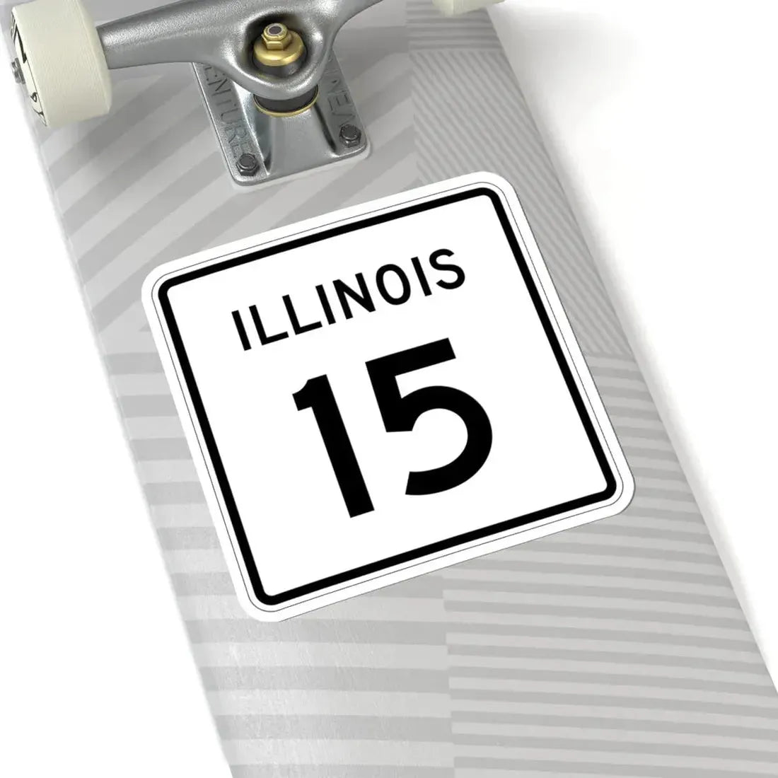Illinois 15 (Illinois) (Road Sign) STICKER Vinyl Kiss-Cut Decal - The Sticker Space