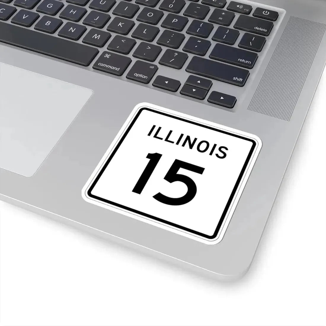 Illinois 15 (Illinois) (Road Sign) STICKER Vinyl Kiss-Cut Decal - The Sticker Space