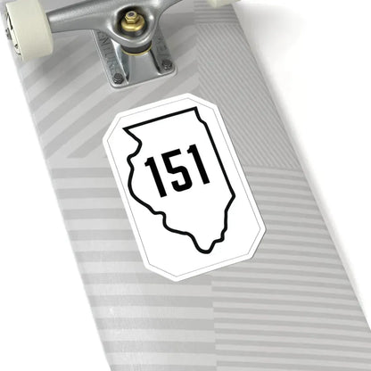Illinois 151 1926 (Illinois) (Road Sign) STICKER Vinyl Kiss-Cut Decal - The Sticker Space