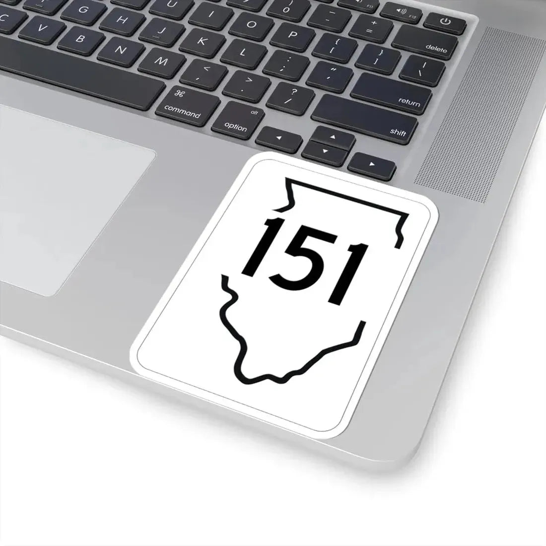 Illinois 151 1950 (Illinois) (Road Sign) STICKER Vinyl Kiss-Cut Decal - The Sticker Space
