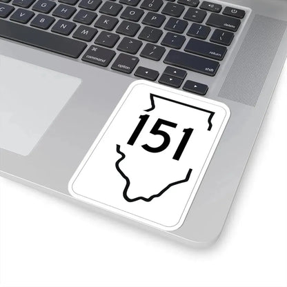 Illinois 151 1950 (Illinois) (Road Sign) STICKER Vinyl Kiss-Cut Decal - The Sticker Space