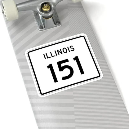 Illinois 151 (Illinois) (Road Sign) STICKER Vinyl Kiss-Cut Decal - The Sticker Space