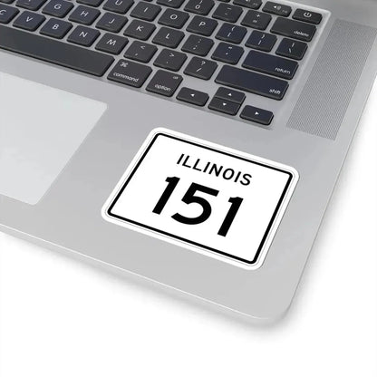 Illinois 151 (Illinois) (Road Sign) STICKER Vinyl Kiss-Cut Decal - The Sticker Space