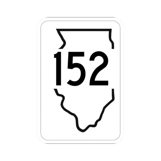 Illinois 152 1950 (Illinois) (Road Sign) STICKER Vinyl Kiss-Cut Decal 2 Inch White - The Sticker Space