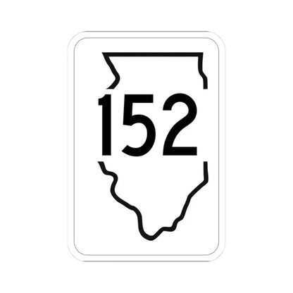 Illinois 152 1950 (Illinois) (Road Sign) STICKER Vinyl Kiss-Cut Decal 3 Inch White - The Sticker Space