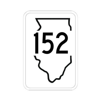 Illinois 152 1950 (Illinois) (Road Sign) STICKER Vinyl Kiss-Cut Decal 6 Inch White - The Sticker Space